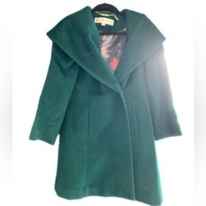 Trina Turk Green coat with beautiful silk lining size 2